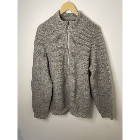 VTG 80s Orvis Men’s Full Zip Wool Cardigan Sweater Suede Patches Men XL- Read - Picture 5 of 16